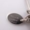 HERMES Equestre PM Necklace Metal Leather Silver Pink Chain Pendant 7