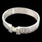 HERMES bangle bracelet click crack metal/enamel silver/white unisex 1