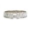 HERMES bangle bracelet click crack metal/enamel silver/white unisex 2