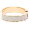 HERMES Enamel Bracelet Click H Gold Plating No Stone Charm Bracelet Beige,Marron,Pink Gold 5