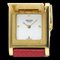 HERMES Medor Gold Plated Leather Quartz Ladies Watch BF560311 1