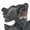 Hermes Trotter Earrings Buffalo Horn X Lambskin Black/Gray Ladies, Set of 2, Image 2