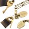 HERMES Curiosity Long Necklace Chain Key Cadena Buffalo Horn Gold 3
