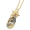 HERMES eurydice necklace buffalo horn metal gold 4