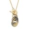 HERMES eurydice necklace buffalo horn metal gold 3