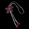 HERMES Petit Ache Cherry Blossom Necklace Chevre Taurillon Clemence Purple Pink Bag Charm 1