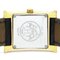 HERMES H Uhr Vergoldetes Leder Quarz Damenuhr HH1.201 BF559396 6