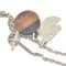 HERMES carrousel necklace silver orange 5