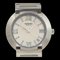 HERMES Nomad Watch NO1.710 Stainless Steel Swiss Made Silver Quartz Analog Display White Dial Men's 1