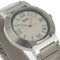 HERMES Nomad Watch NO1.710 Stainless Steel Swiss Made Silver Quartz Analog Display White Dial Men's 3