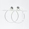 Hermes Loop Mm No Stone Silver 925 Hoop Earrings Silver, Set of 2 3