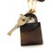HERMES Amulet Padlock GM Buffalo Horn, collar con colgante de metal para mujer [beige, marrón oscuro, dorado], Imagen 3