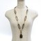 HERMES Amulet Padlock GM Buffalo Horn,Metal Women's Pendant Necklace [Beige,Dark Brown,Gold], Image 7