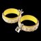 Hermes Earrings Medor Picnic Jaune Poussin Vaux Swift/Willow Ring Motif, Set of 2 1