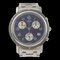 HERMES Clipper Watch CL1.910 Edelstahl Swiss Made Silber Quarz Chronograph Marineblaues Zifferblatt Herren 1
