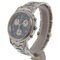 HERMES Clipper Watch CL1.910 acciaio inossidabile Swiss Made argento quarzo cronografo quadrante blu navy da uomo, Immagine 2