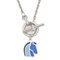 Silver Camille Blue Helios Cheval Horse Chain Necklace from Hermes 1