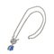 Silver Camille Blue Helios Cheval Horse Chain Necklace from Hermes 2