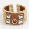Coryedosian Medor Picnic Bangle in Leather & Metal from Hermes 4