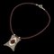 HERMES Tuareg Leather Silver Necklace 1