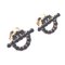 Hermes Finesse Stud Earrings K18Pg Black Spinel 750 Pink Gold Ear Accessories Women Men Unisex, Set of 2 5