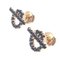 Hermes Finesse Stud Pendientes K18Pg Black Spinel 750 Pink Gold Accesorios para los oídos Mujeres Hombres Unisex, Juego de 2, Imagen 4