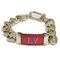 Pulsera My LV Chain de cuero de vaca con logo rojo de Louis Vuitton, Imagen 1