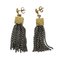 Damier Metal Gold Earrings from Louis Vuitton, Set of 2, Image 2