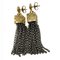 Damier Metal Gold Earrings from Louis Vuitton, Set of 2, Image 4