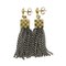 Damier Metal Gold Earrings from Louis Vuitton, Set of 2, Image 3