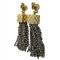 Damier Metal Gold Earrings from Louis Vuitton, Set of 2, Image 1