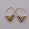 Essential V Hoop Earrings in Metal Gold by Louis Vuitton, Image 4