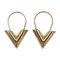 Essential V Hoop Earrings in Metal Gold by Louis Vuitton 1