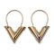 Aretes de aro Essential V en metal dorado de Louis Vuitton, Imagen 2