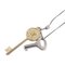 Broche Pandantif Cle Necklace in Metal & Gold Silver Key Motif Pendant by Louis Vuitton, Image 4