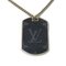Collier Plaque LV Locket Pendant Black Gray Monogram Eclipse Noir Necklace by Louis Vuitton 1