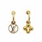 Bookle Dreille Blooming Earrings Gold M64859 Lv Circle Monogram Flower by Louis Vuitton 1