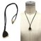 LOUIS VUITTON Necklace MP1968 Pendant Leather x Silver 925 Brown Champagne Gold 2