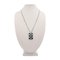 Collier Plate Damier Perforate Necklace in Black & Silver Pendant by Louis Vuitton 9