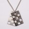 Collier Plate Damier Perforate Halskette mit Anhänger in Schwarz & Silber von Louis Vuitton 2