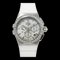 OMEGA Constellation Double Eagle 121 17 35 50 05 001 Chronograph Ladies Watch Diamond Bezel Date White Shell Dial Back Skeleton Automatic Winding 1