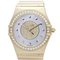 Constellation Bezel Diamond White Shell Yellow Gold Watch from Omega 10