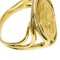 PIAGET Hans Erni Coin Ring K18 Yellow Gold/K24YG Women's 10