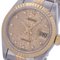 ROLEX Datejust 10P Diamond 69173G Women's YG/SS Watch Automatic Champagne Engraved Computer Dial 2