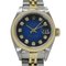 ROLEX Datejust 69173G número U reloj para mujer 10P diamante azul gradación cuerda automática AT acero inoxidable SS oro YG combinación pulida, Imagen 3