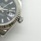Schwarze Datejust Armbanduhr aus Edelstahl von Rolex 7