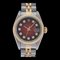 ROLEX Datejust 10P Diamond 69173G Women's YG/SS Watch Automatic Winding Red Gradient Dial 1