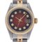 ROLEX Datejust 10P Diamond 69173G Women's YG/SS Watch Automatic Winding Red Gradient Dial 5