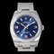 ROLEX oyster perpetual 116000 blue Arabic dial watch men's, Image 1