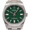 Oyster Perpetual Uhr mit grünem Zifferblatt von Rolex 7